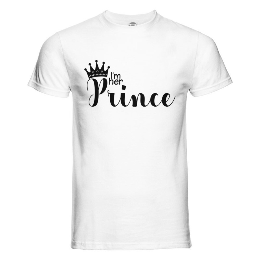 T-shirt uomo personalizzabile con nome i'm her prince Love