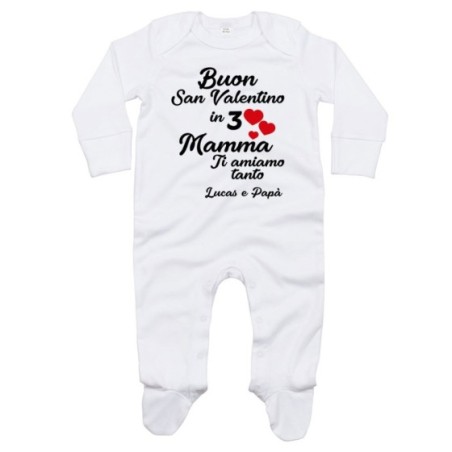 Tutina neonato personalizzato con nomi buon san valentino...