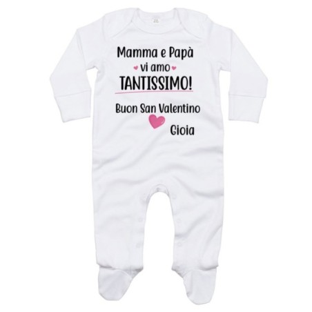 Tutina neonato personalizzato con nome mamma e papà vi...