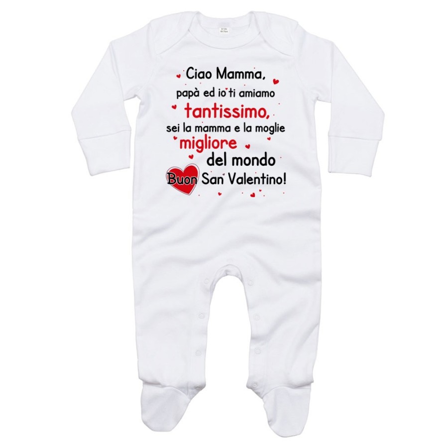 Tutina neonato mamma papà ed io ti amiamo tantissimo buon san valentino Love