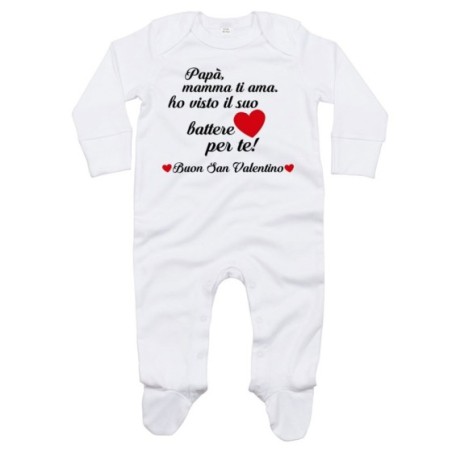 Tutina neonato papà mamma ti ama ho visto il suo cuore...