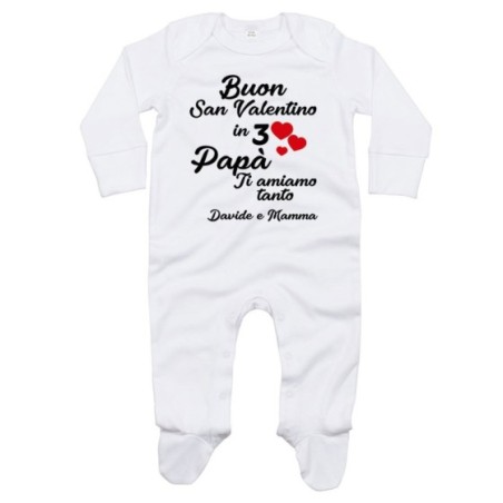 Tutina neonato personalizzato con nomi buon san valentino...