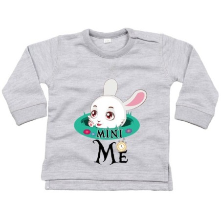 Felpa neonato mini me bianconiglio