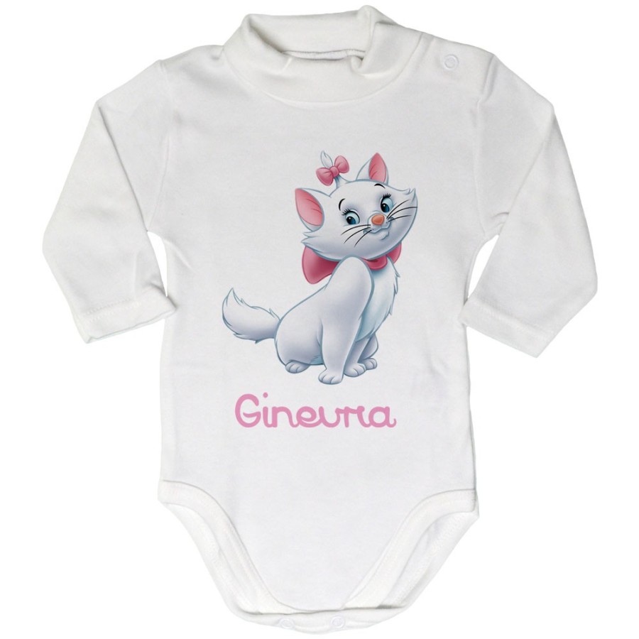 Body lupetto neonata personalizzato con nome minou Cartoon