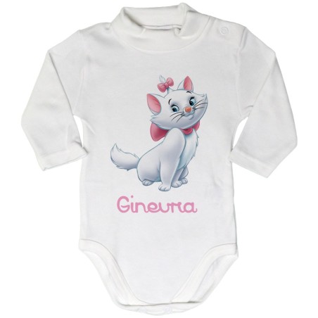 Body lupetto neonata personalizzato con nome minou
