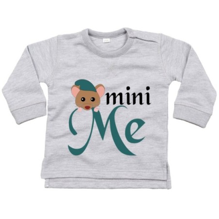 Felpa neonato mini me topino