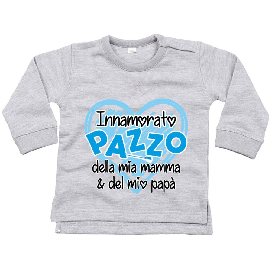 Felpa neonato innamorato pazzo della mia mamma e del mio papà Per la famiglia