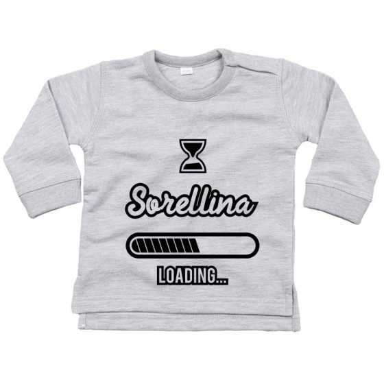 Felpa neonato fratellino sorellina loading Per la famiglia