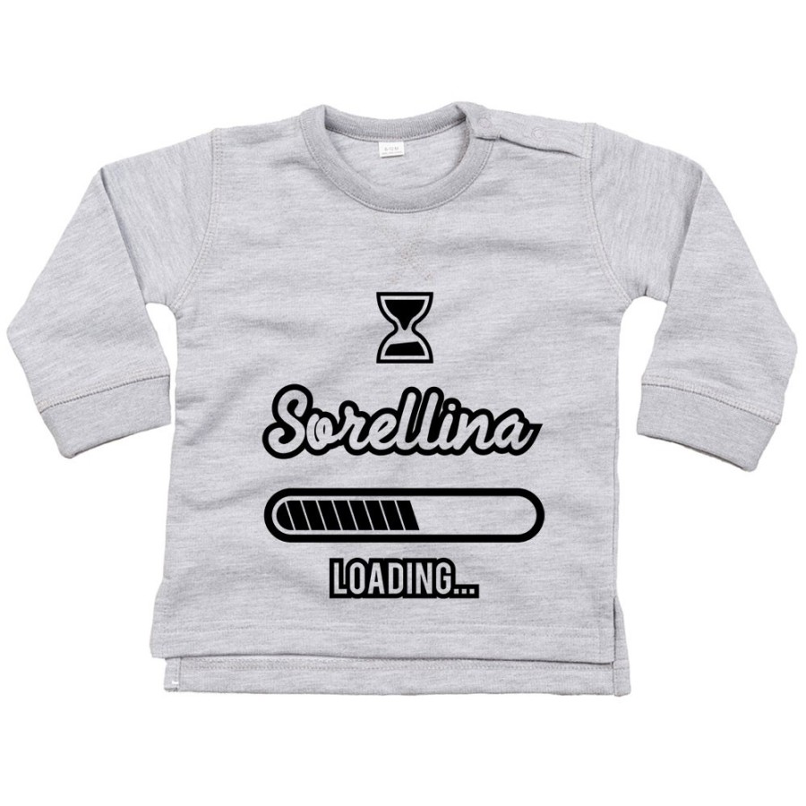 Felpa neonato fratellino sorellina loading Per la famiglia