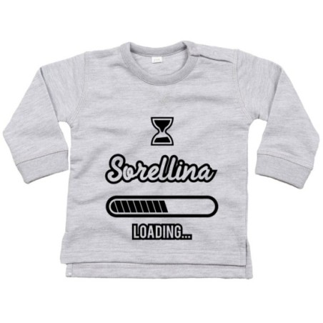 Felpa neonato fratellino sorellina loading
