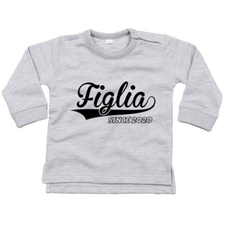 Felpa neonato personalizzata con anno figlio figlia since