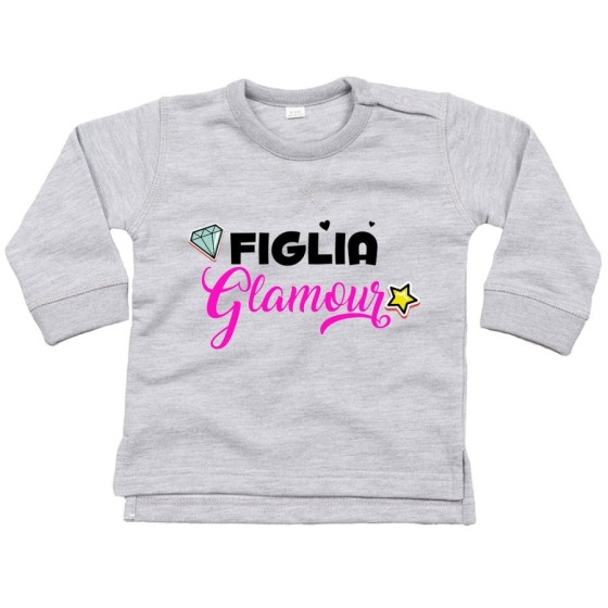 Felpa neonata figlia glamour Per la famiglia