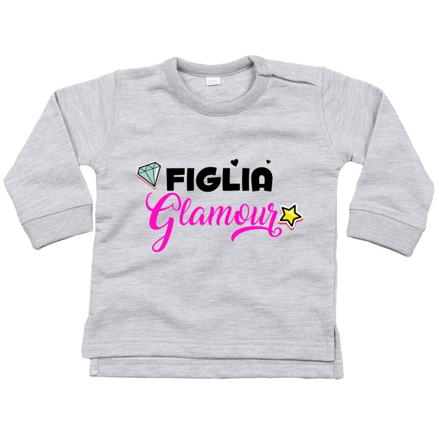 Felpa neonata figlia glamour Per la famiglia