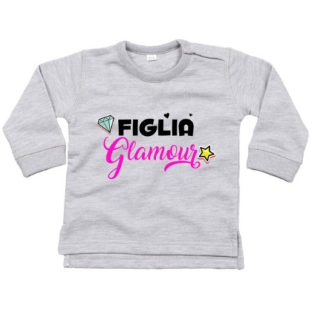 Felpa neonata figlia glamour