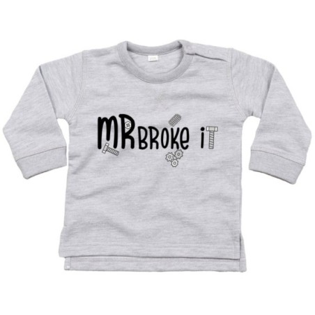 Felpa neonato mr mrs broke it Per la famiglia