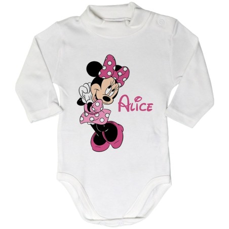 Body lupetto neonata personalizzato con nome cute minnie