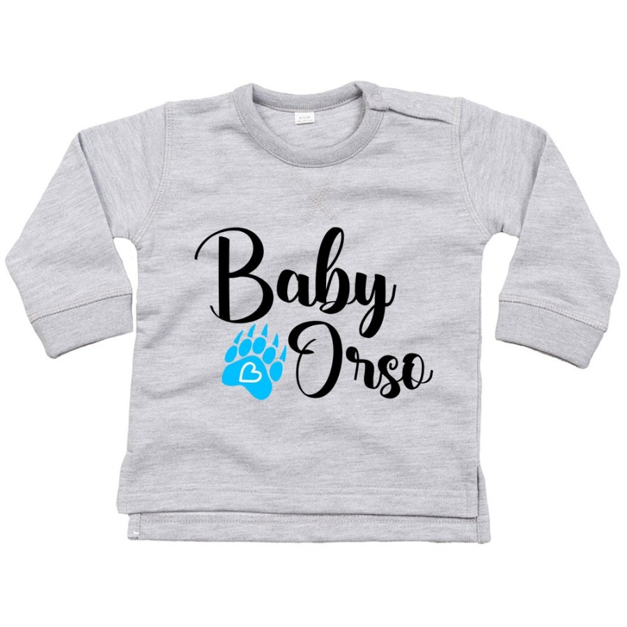 Felpa neonato baby orso baby orsa con impronta Per la famiglia