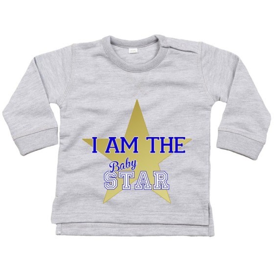 Felpa neonata i am the baby star Per la famiglia