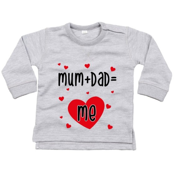 Felpa neonato mum + dad me Per la famiglia