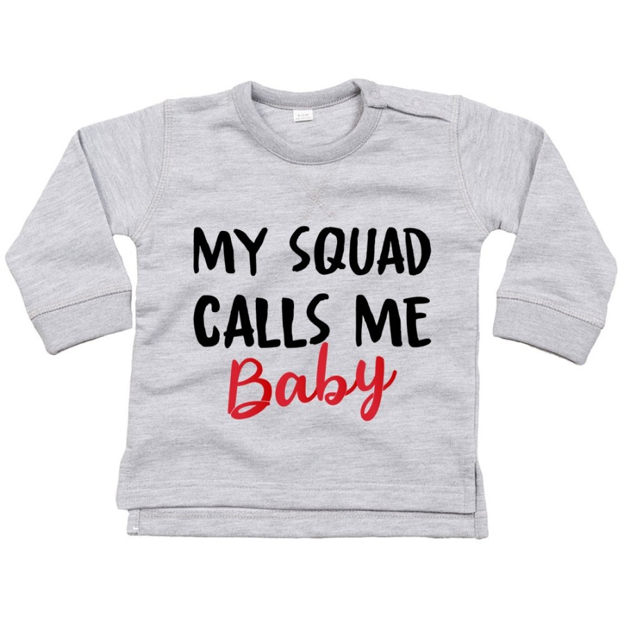 Felpa neonato my squad calls me baby Per la famiglia