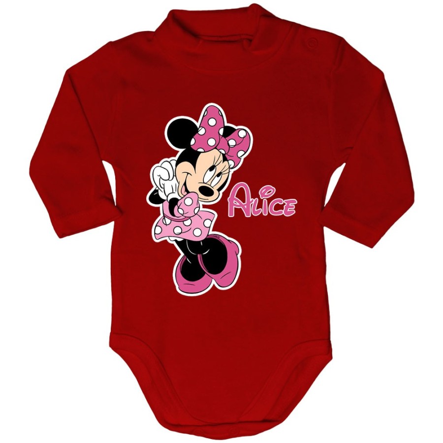 Body lupetto neonata personalizzato con nome cute minnie Cartoon