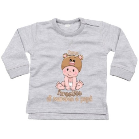 Felpa neonato sono l'orsetto di mamma e papà
