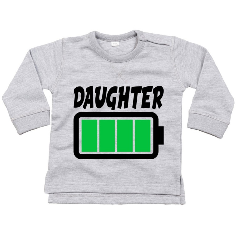 Felpa neonato super charged son super charged daughter Per la famiglia