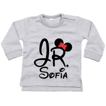 Felpa neonato personalizzabile con nome jr
