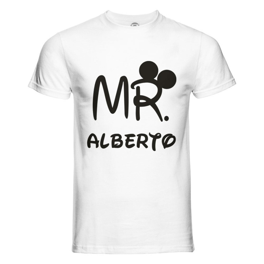 T-shirt uomo personalizzabile con nome mr con orecchie Love
