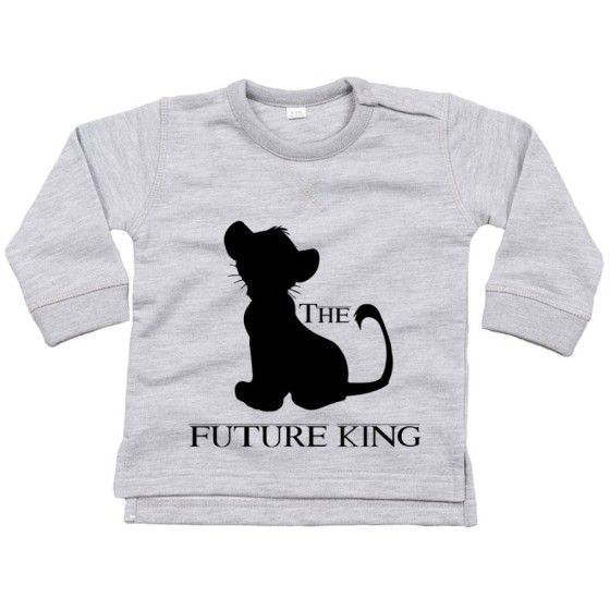 Felpa neonato the future king queem lion Per la famiglia