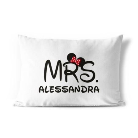 Federa personalizzabile con nome mrs con orecchie