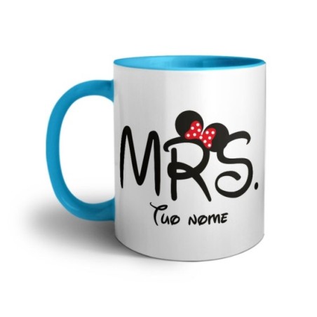 Tazza personalizzabile con nome mrs con orecchie Love