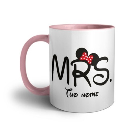 Tazza personalizzabile con nome mrs con orecchie Love