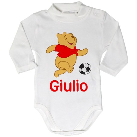 Body lupetto neonato personalizzato con nome winnie con...