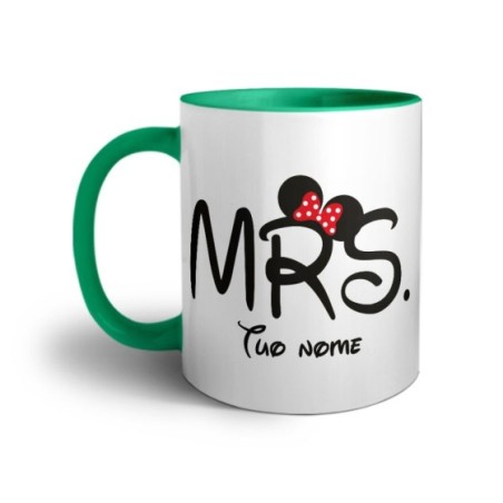 Tazza personalizzabile con nome mrs con orecchie Love