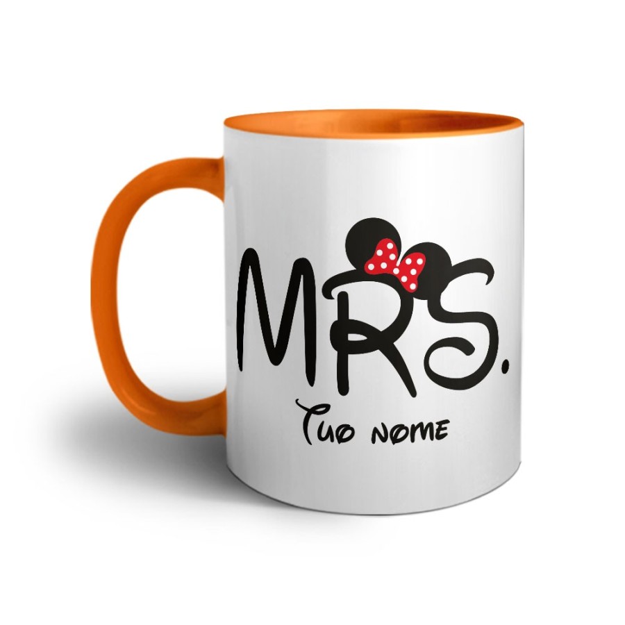Tazza personalizzabile con nome mrs con orecchie Love