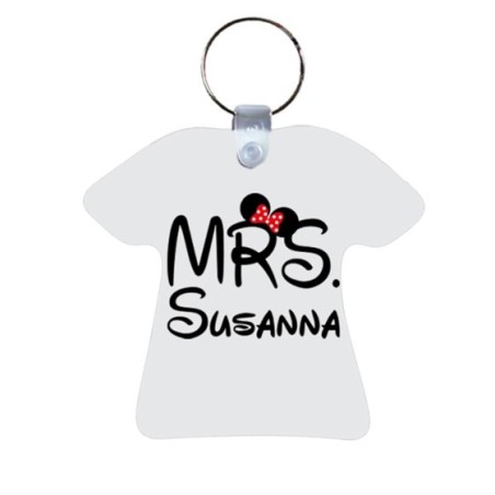Portachiavi personalizzabile con nome mrs con orecchie Love