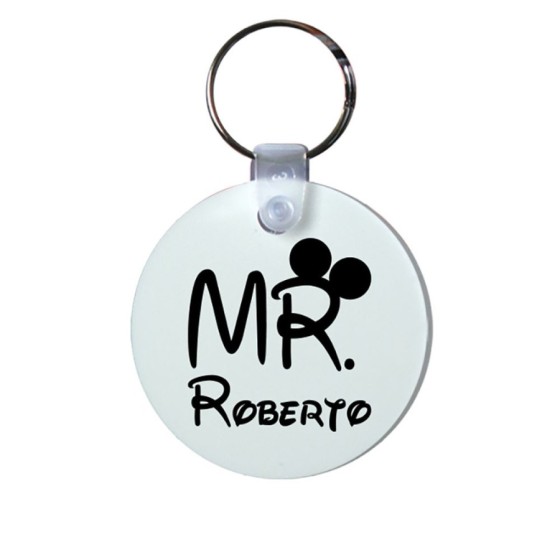 Portachiavi personalizzabile con nome mr con orecchie Love
