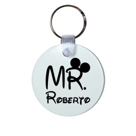 Portachiavi personalizzabile con nome mr con orecchie Love
