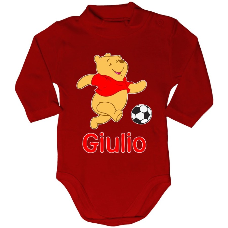 Body lupetto neonato personalizzato con nome winnie con il pallone Cartoon