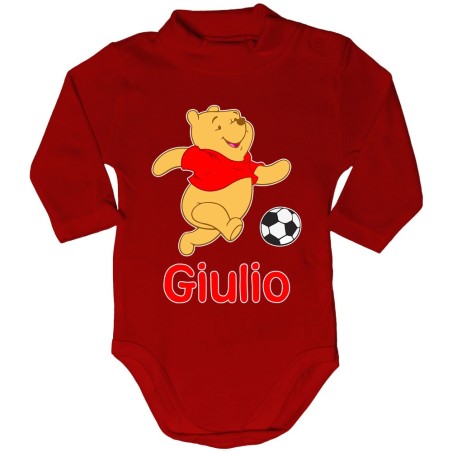 Body lupetto neonato personalizzato con nome winnie con il pallone Cartoon