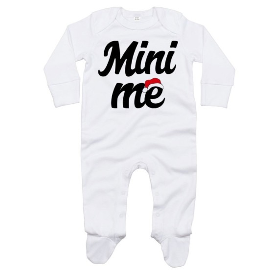 Tutina neonato personalizzabile con nome mini me con cappello natalizio Natale