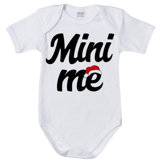 Body neonato personalizzabile con nome mini me con cappello natalizio Natale