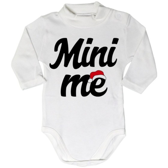 Body lupetto neonato personalizzabile con nome mini me con cappello natalizio Natale