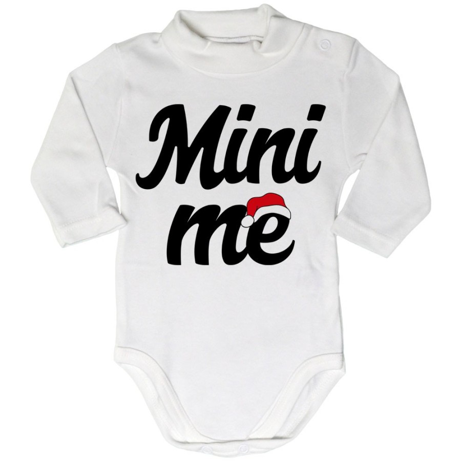 Body lupetto neonato personalizzabile con nome mini me con cappello natalizio Natale