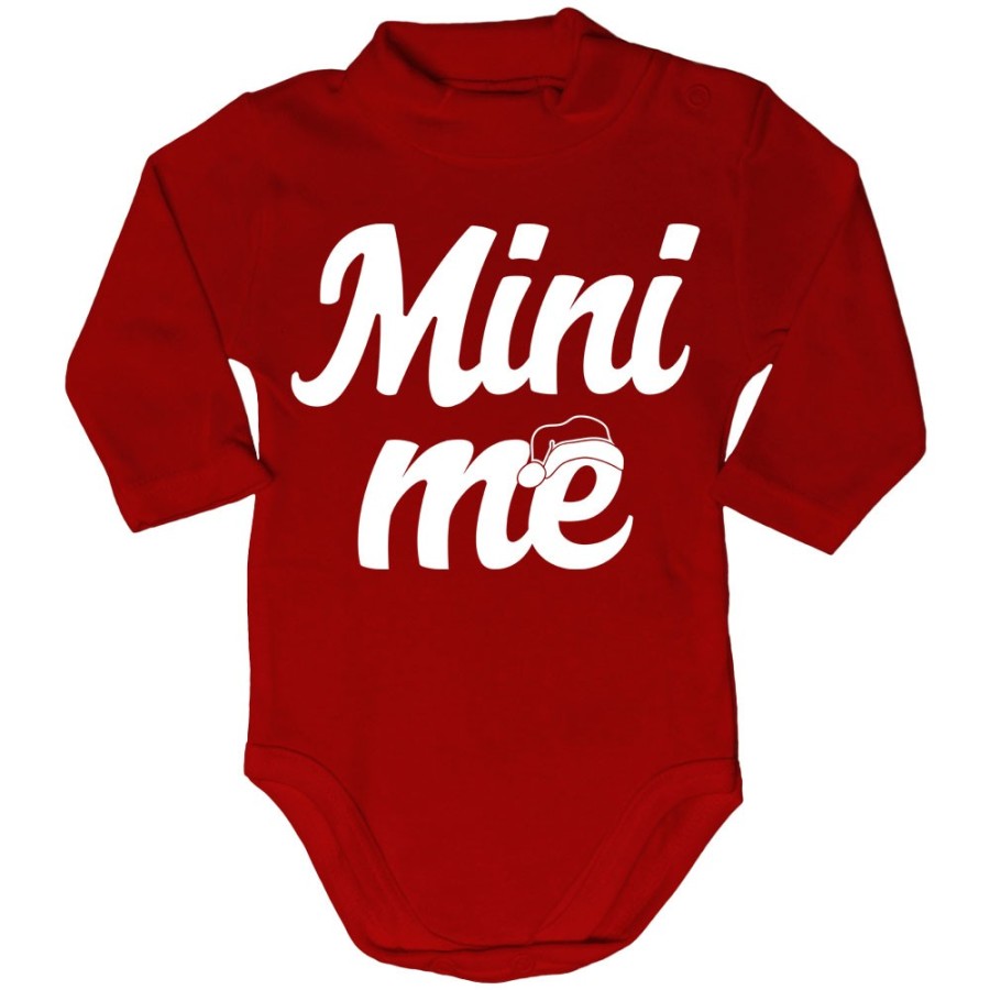 Body lupetto neonato personalizzabile con nome mini me con cappello natalizio Natale