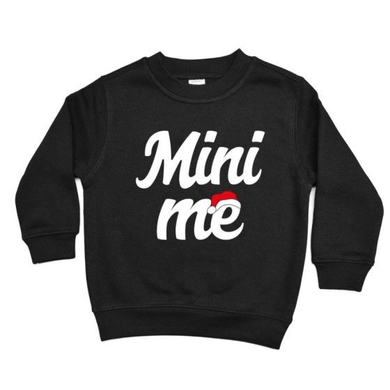 Felpa bambino personalizzabile con nome mini me con cappello natalizio Natale