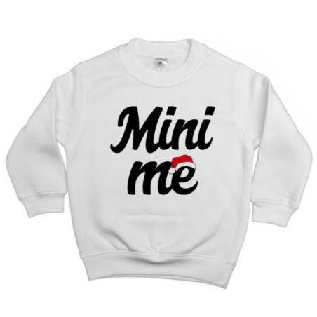 Felpa bambino personalizzabile con nome mini me con cappello natalizio Natale