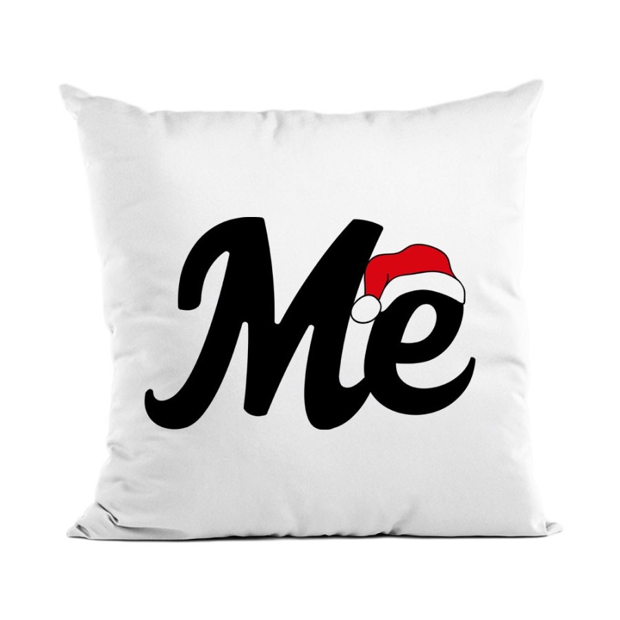 Cuscino personalizzabile con nome me con cappello natalizio Natale