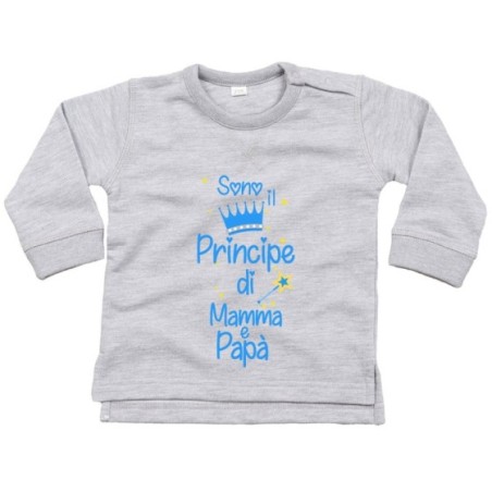 Felpa neonato sono la principessa il principe di mamma e...